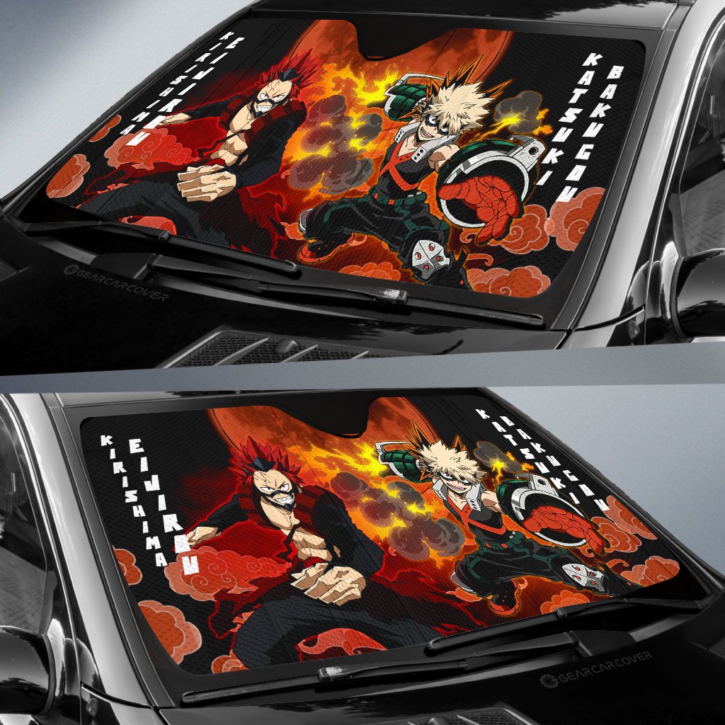 Bakugo And Eijirou Car Sunshade Custom Car Accessories - Gearcarcover - 2