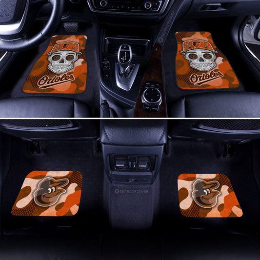 Baltimore Orioles Car Floor Mats Skull Theme Collection - Gearcarcover - 2
