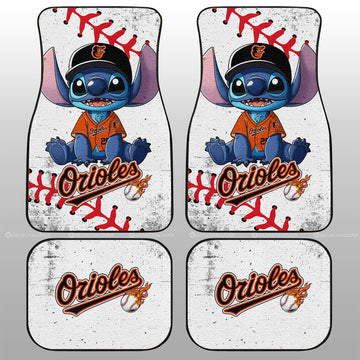 Baltimore Orioles Car Floor Mats Stitch Theme Collection - Gearcarcover - 1