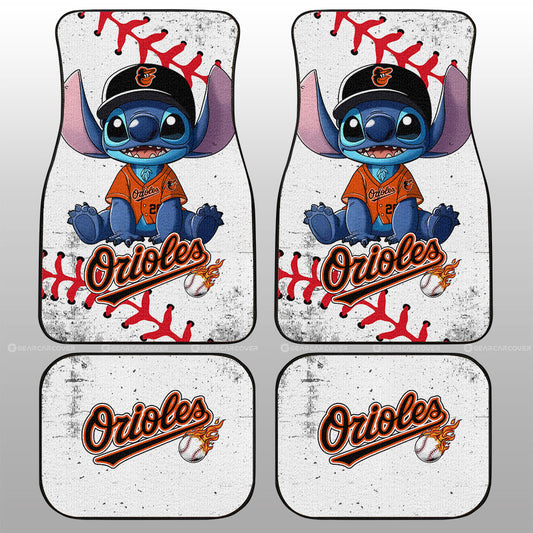Baltimore Orioles Car Floor Mats Stitch Theme Collection - Gearcarcover - 1