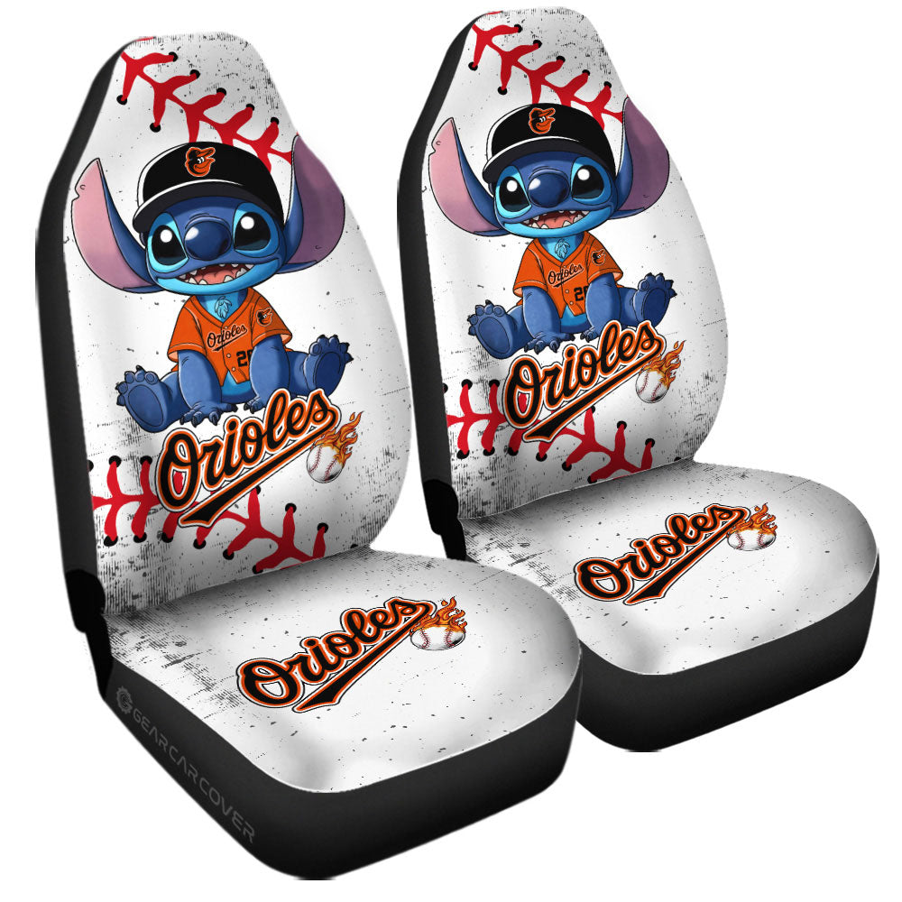 Baltimore Orioles Car Seat Covers Stitch Theme Collection - Gearcarcover - 3