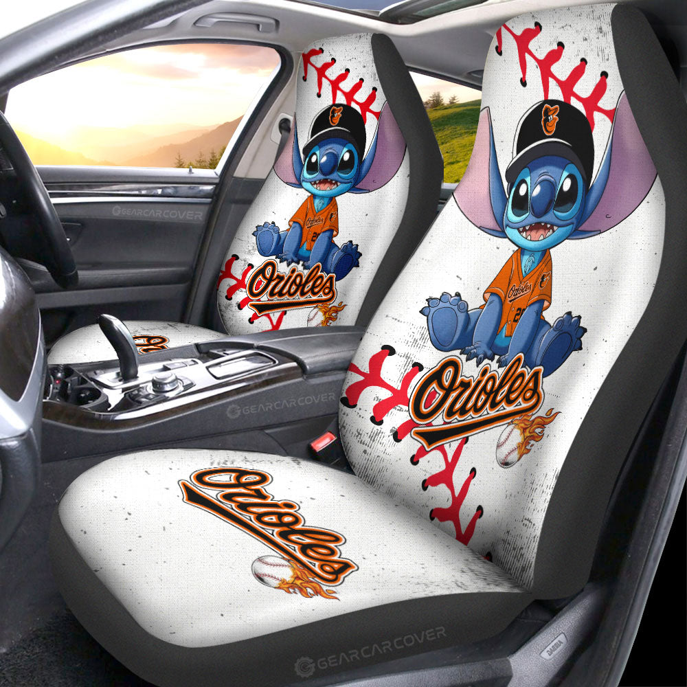 Baltimore Orioles Car Seat Covers Stitch Theme Collection - Gearcarcover - 1