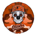 Baltimore Orioles Spare Tire Covers Camera Hole Skull Theme Collection - Gearcarcover - 4