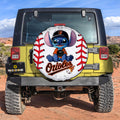 Baltimore Orioles Spare Tire Covers Camera Hole Stitch Theme Collection - Gearcarcover - 3