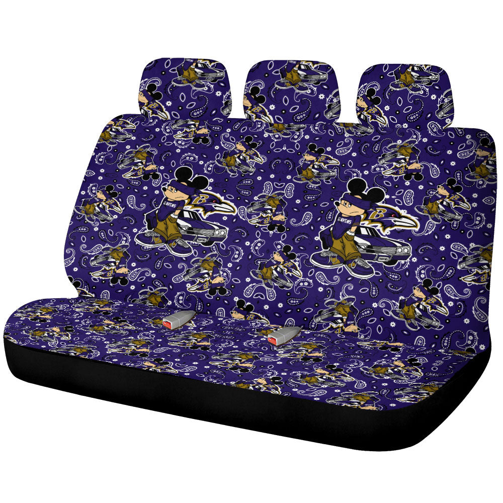 Baltimore Ravens Car Back Seat Covers Cartoon Theme Collection - Gearcarcover - 1