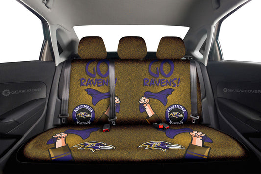 Baltimore Ravens Car Back Seat Covers Custom Car Accessories - Gearcarcover - 2