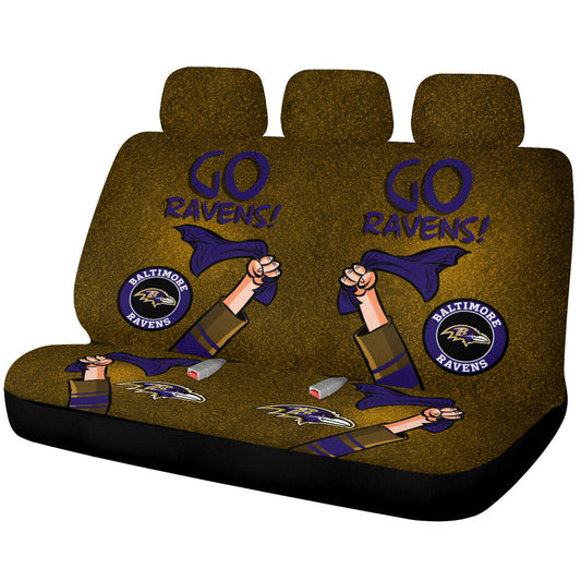 Baltimore Ravens Car Back Seat Covers Custom Car Accessories - Gearcarcover - 1