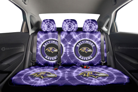 Baltimore Ravens Car Back Seat Covers Custom Tie Dye Car Accessories - Gearcarcover - 2