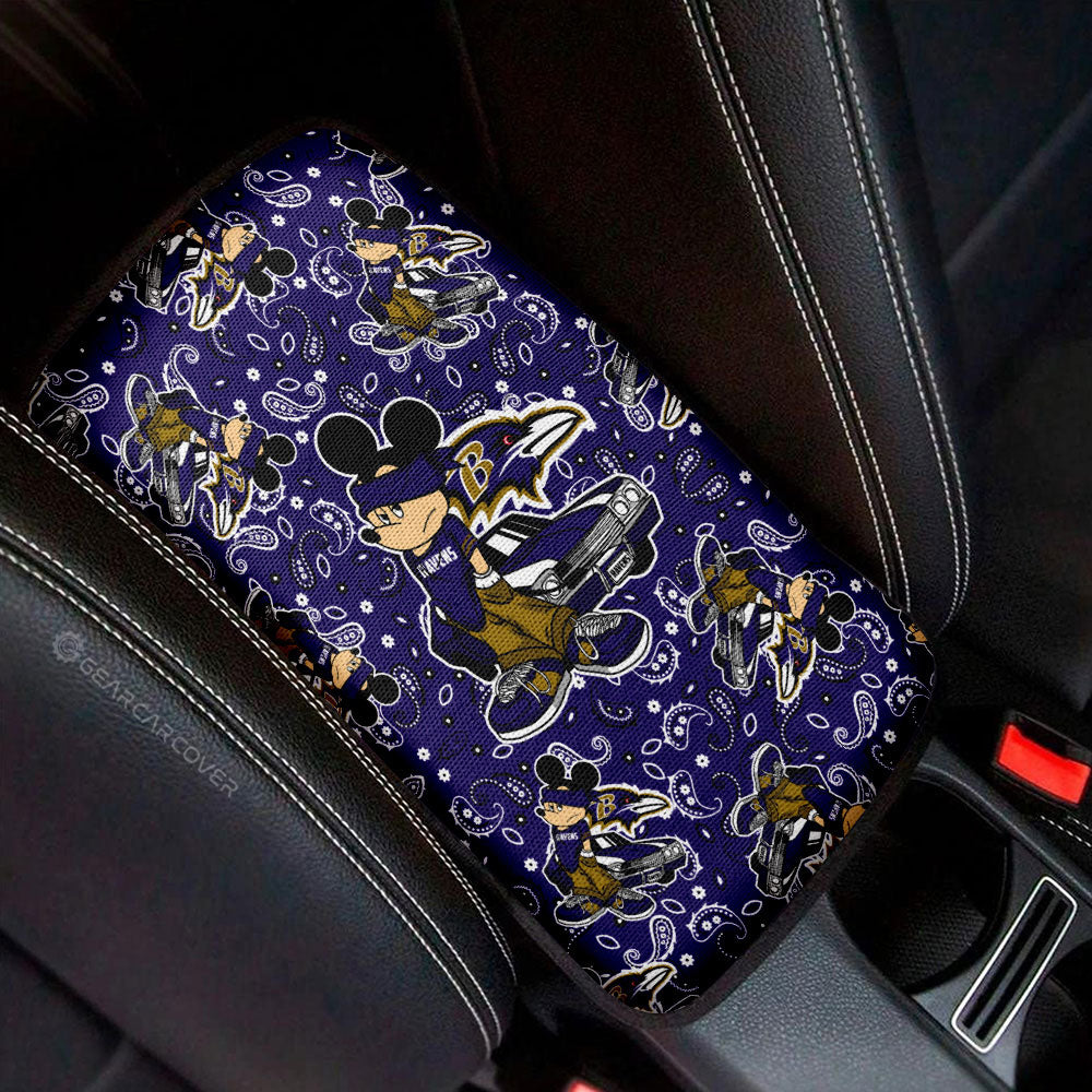 Baltimore Ravens Car Center Console Cover Cartoon Theme Collection - Gearcarcover - 1