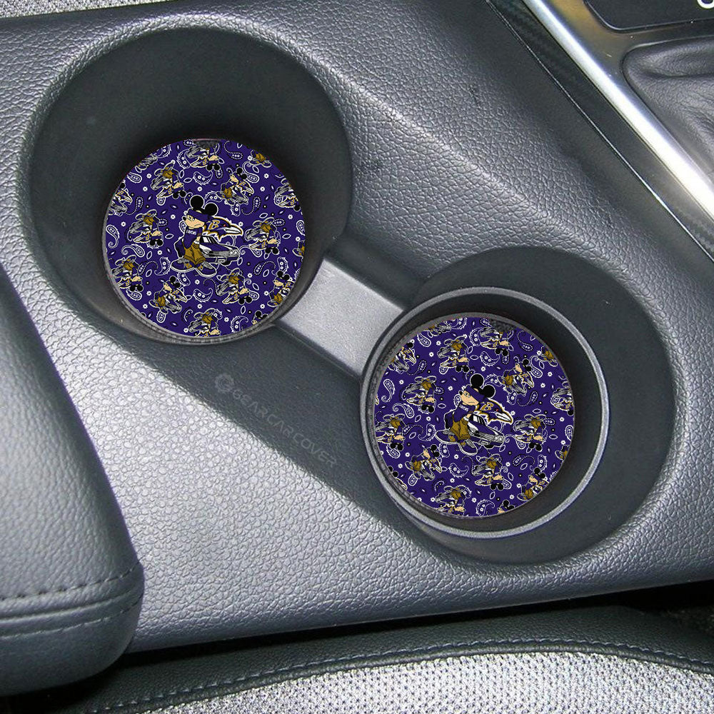 Baltimore Ravens Car Coaster Set Cartoon Theme Collection - Gearcarcover - 2