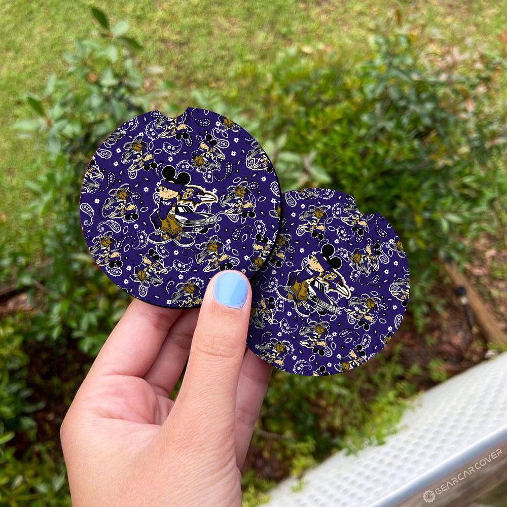 Baltimore Ravens Car Coaster Set Cartoon Theme Collection - Gearcarcover - 3