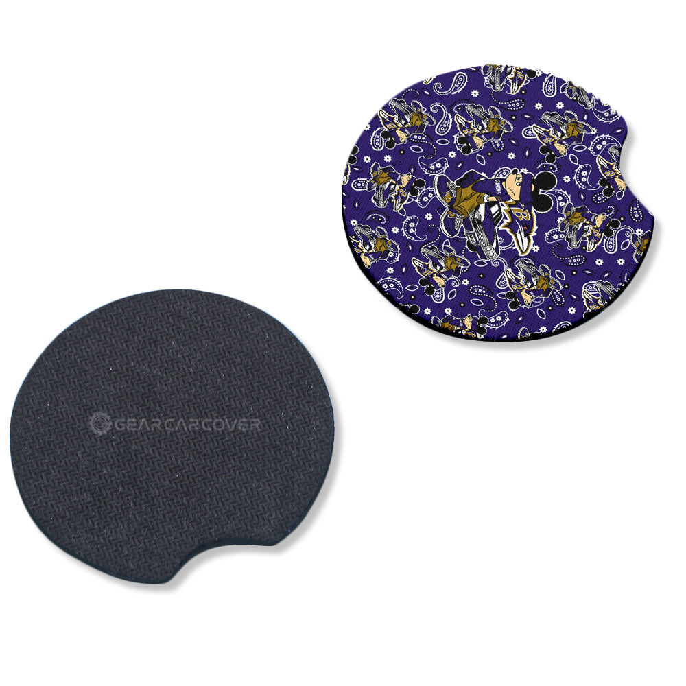 Baltimore Ravens Car Coaster Set Cartoon Theme Collection - Gearcarcover - 4