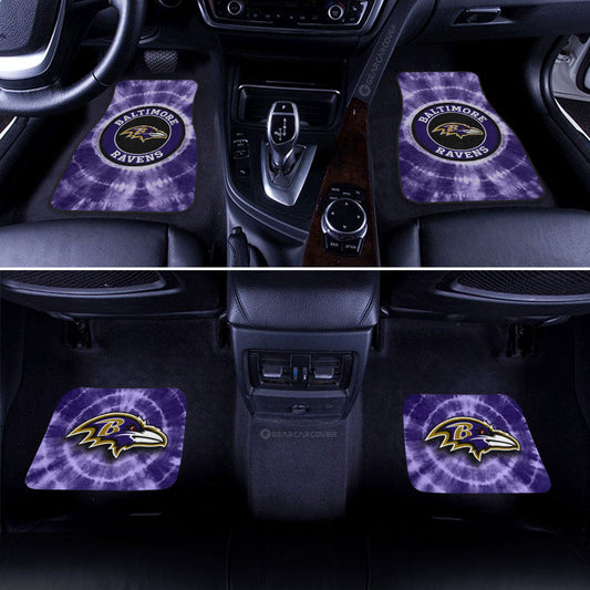 Baltimore Ravens Car Floor Mats Custom Tie Dye Car Accessories - Gearcarcover - 2