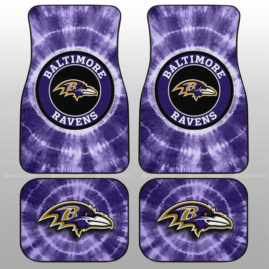 Baltimore Ravens Car Floor Mats Custom Tie Dye Car Accessories - Gearcarcover - 1