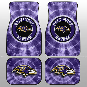Baltimore Ravens Car Floor Mats Custom Tie Dye Car Accessories - Gearcarcover - 1