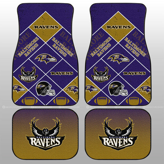 Baltimore Ravens Car Floor Mats Sporty Team Collection - Gearcarcover - 1