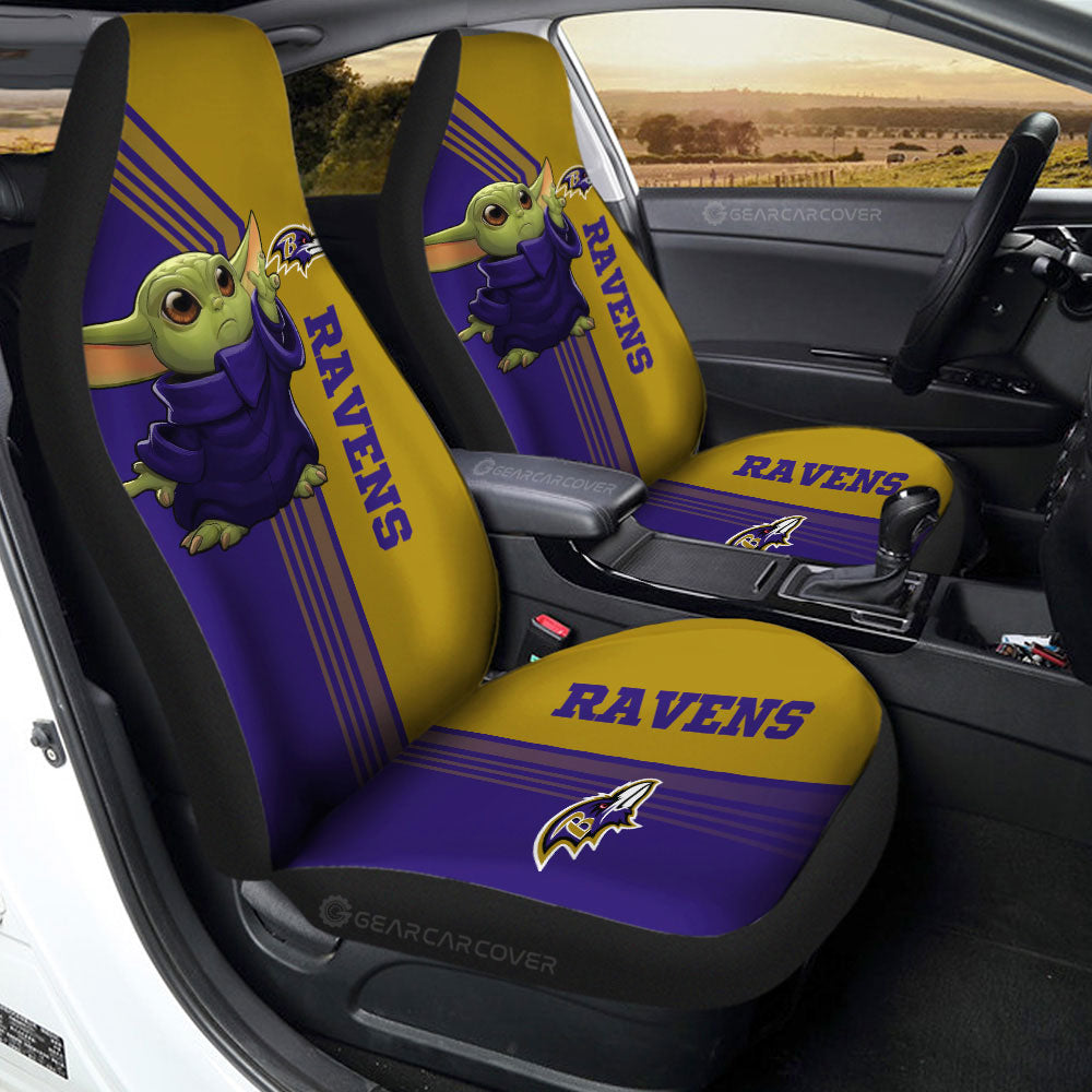 Baltimore Ravens Car Seat Covers Baby Yoda Car Accessories - Gearcarcover - 2