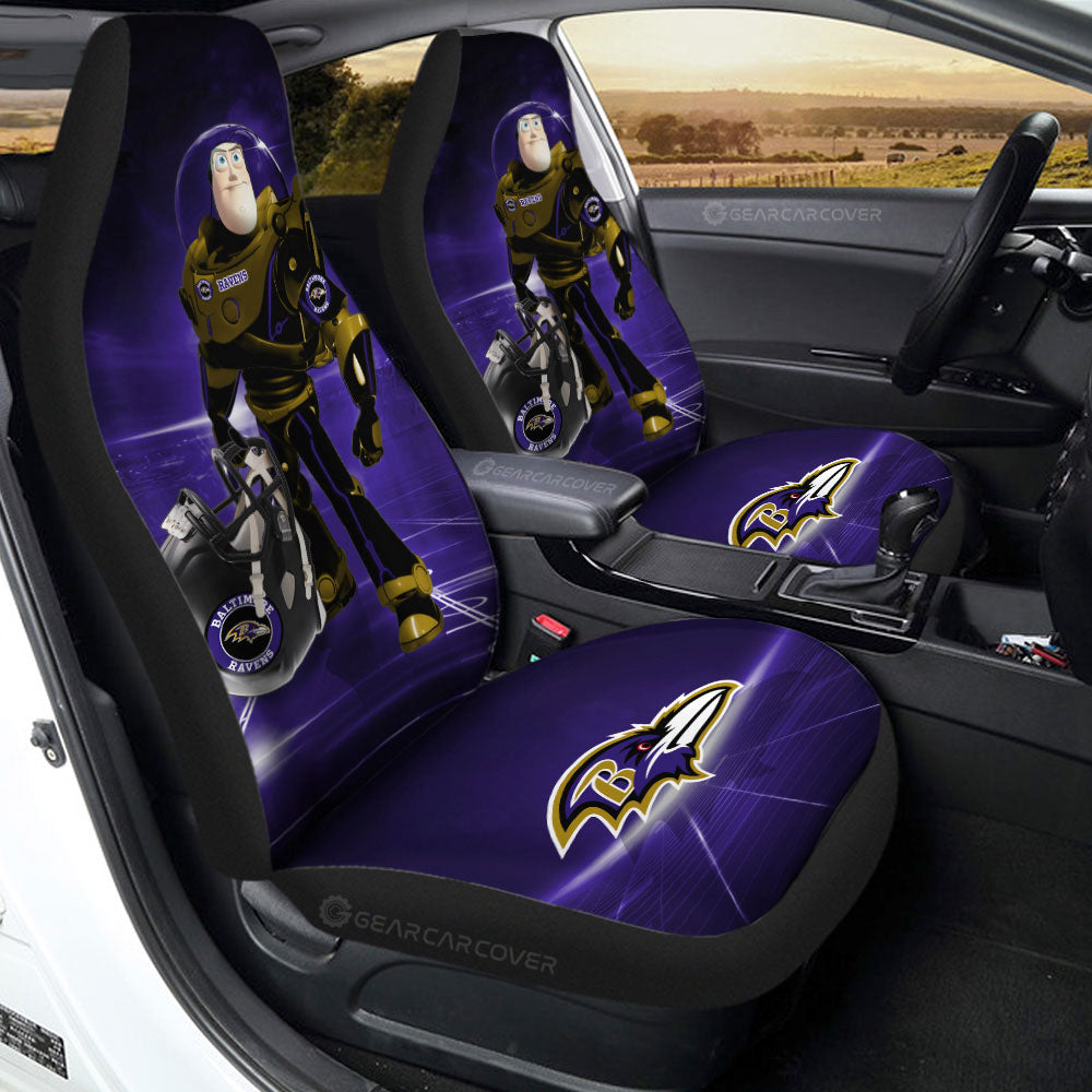 Baltimore Ravens Car Seat Covers Buzz Lightyear Car Accessories For Fan - Gearcarcover - 2