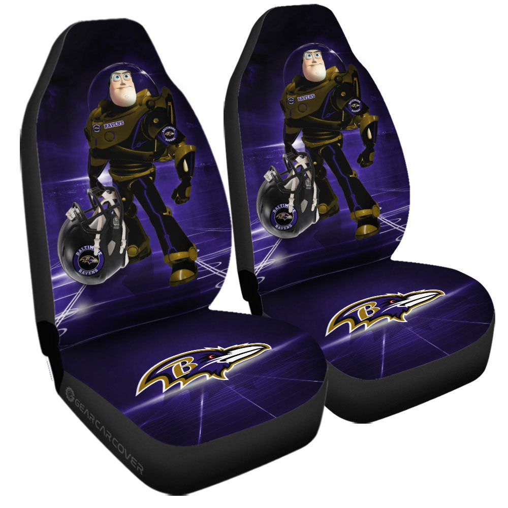 Baltimore Ravens Car Seat Covers Buzz Lightyear Car Accessories For Fan - Gearcarcover - 3