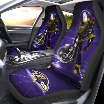 Baltimore Ravens Car Seat Covers Buzz Lightyear Car Accessories For Fan - Gearcarcover - 1