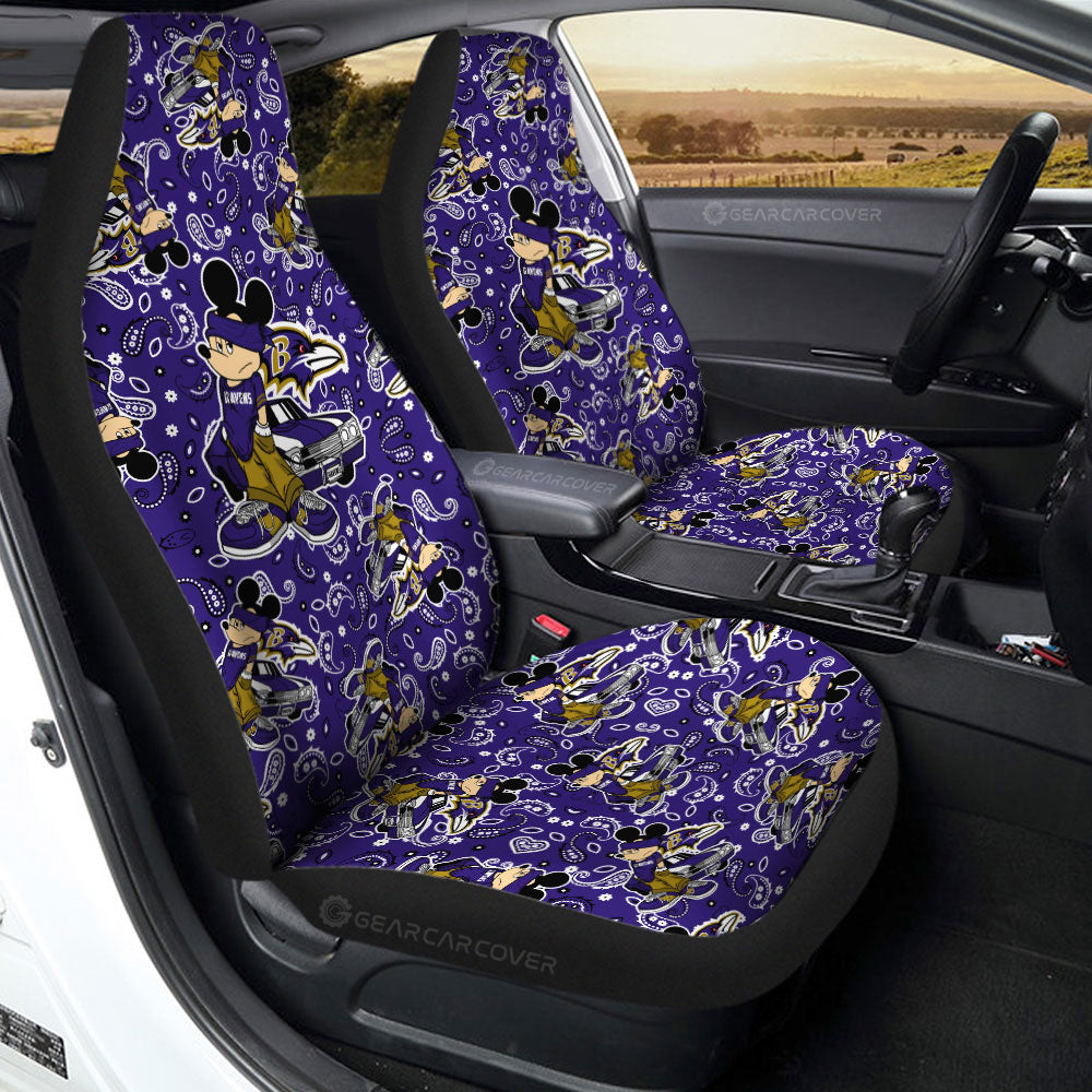 Baltimore Ravens Car Seat Covers Cartoon Theme Collection - Gearcarcover - 2