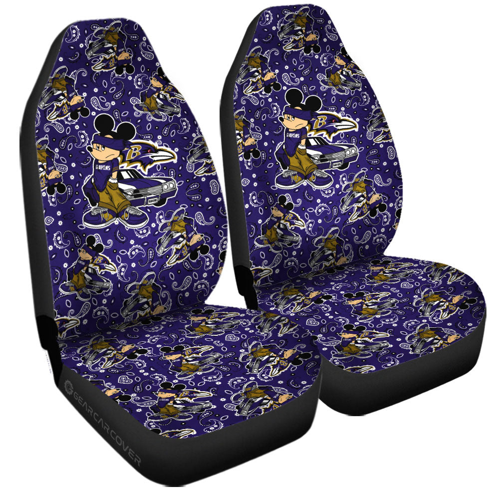 Baltimore Ravens Car Seat Covers Cartoon Theme Collection - Gearcarcover - 3