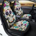 Baltimore Ravens Car Seat Covers Custom Sugar Skull Car Accessories - Gearcarcover - 2