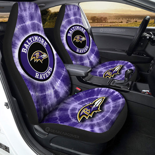 Baltimore Ravens Car Seat Covers Custom Tie Dye Car Accessories - Gearcarcover - 2
