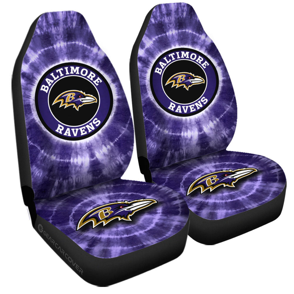 Baltimore Ravens Car Seat Covers Custom Tie Dye Car Accessories - Gearcarcover - 3