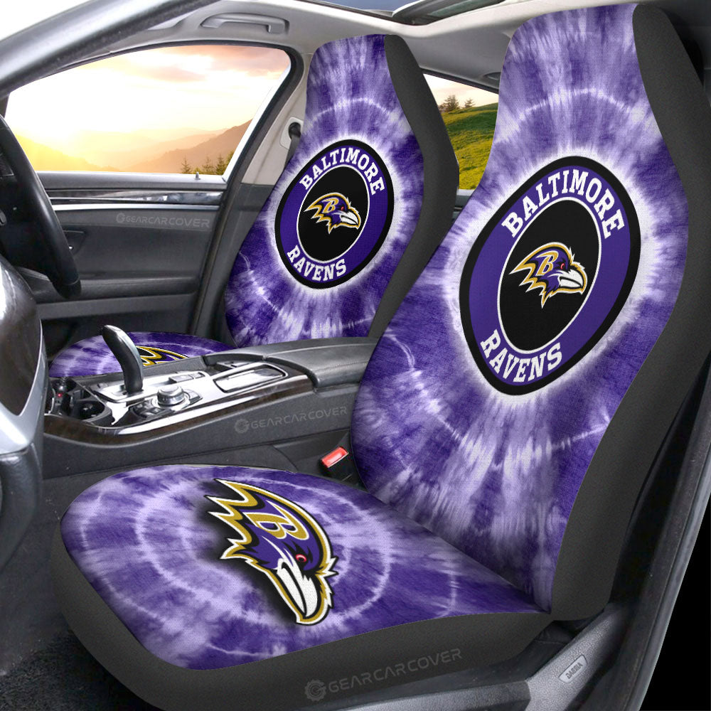 Baltimore Ravens Car Seat Covers Custom Tie Dye Car Accessories - Gearcarcover - 1