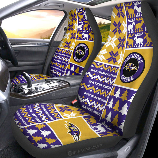 Baltimore Ravens Car Seat Covers Custom Ugly Style Car Accessories - Gearcarcover - 1