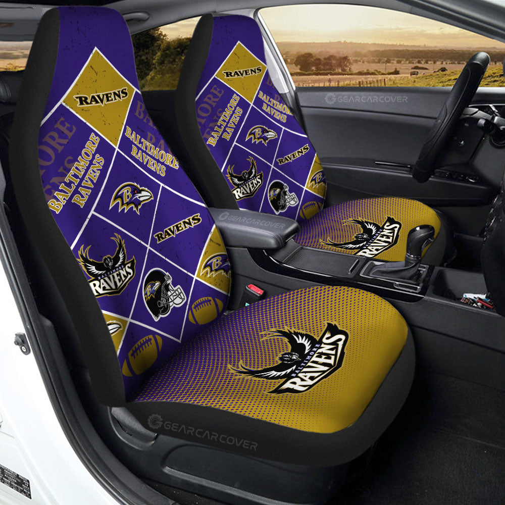 Baltimore Ravens Car Seat Covers Sporty Team Collection - Gearcarcover - 2