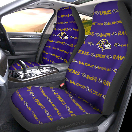 Baltimore Ravens Car Seat Covers Sporty Team Collection - Gearcarcover - 1