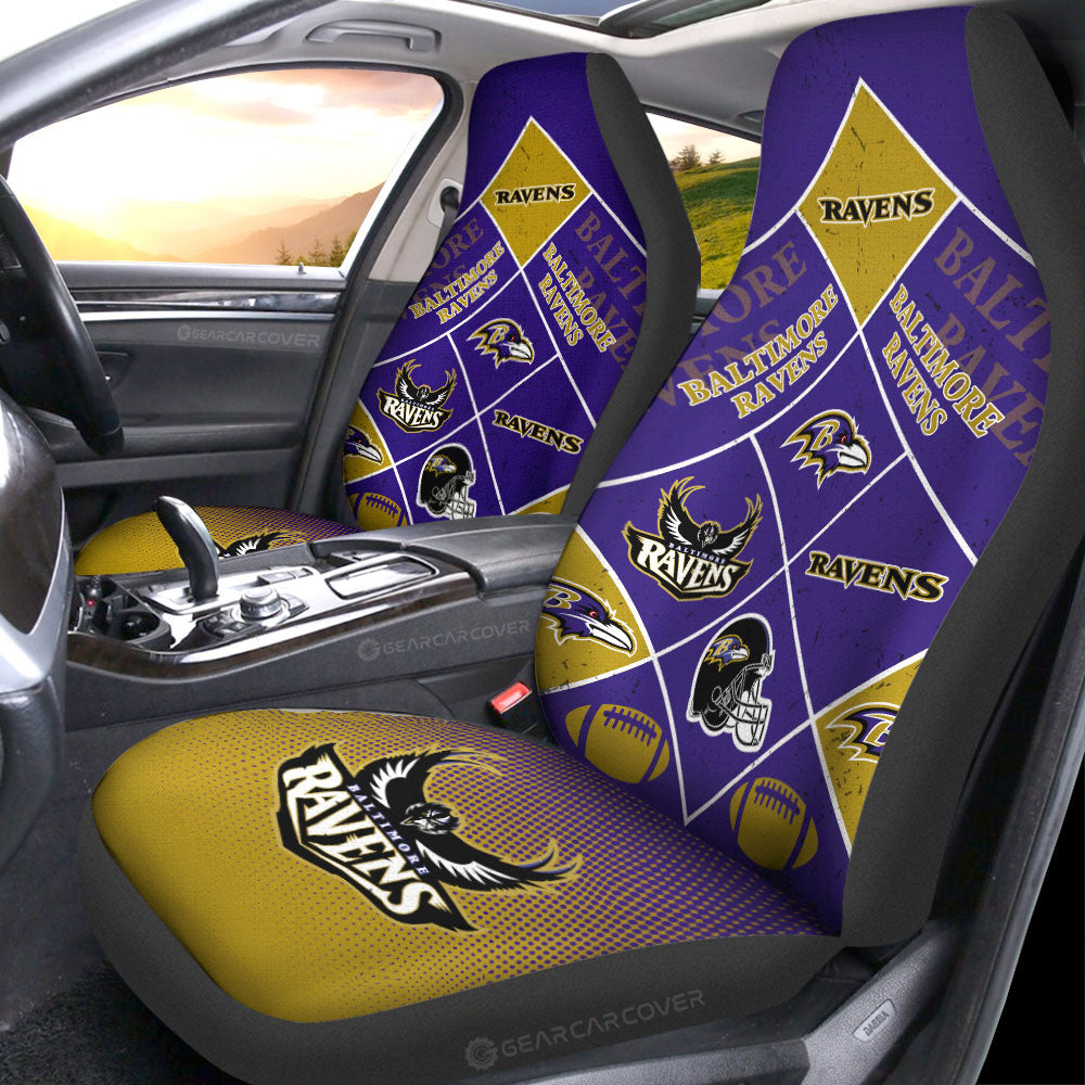 Baltimore Ravens Car Seat Covers Sporty Team Collection - Gearcarcover - 1