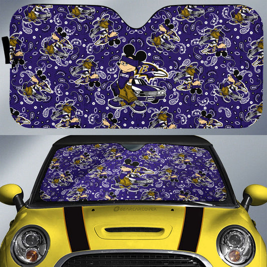 Baltimore Ravens Car Sunshade Cartoon Theme Collection - Gearcarcover - 1