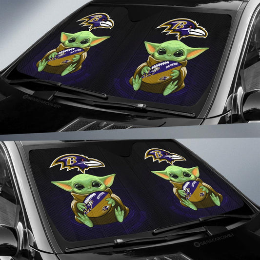 Baltimore Ravens Car Sunshade Custom Car Accessories For Fan - Gearcarcover - 2
