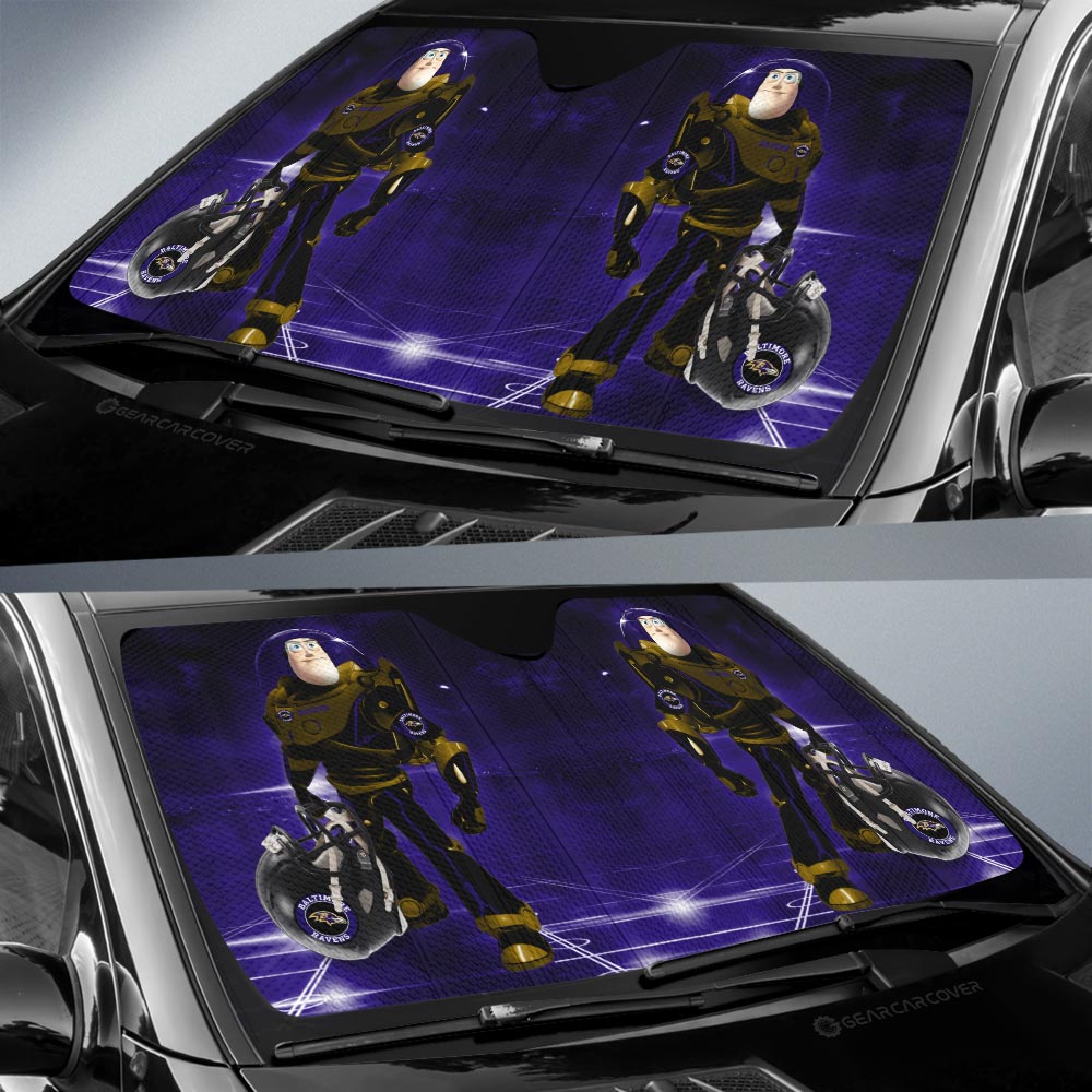 Baltimore Ravens Car Sunshade Custom Car Accessories For Fan - Gearcarcover - 2