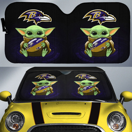Baltimore Ravens Car Sunshade Custom Car Accessories For Fan - Gearcarcover - 1