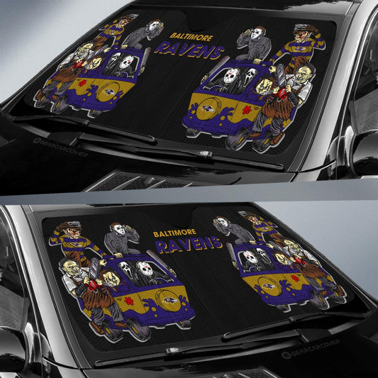 Baltimore Ravens Car Sunshade Custom Car Accessories - Gearcarcover - 2