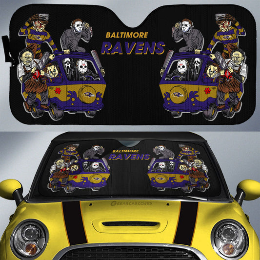 Baltimore Ravens Car Sunshade Custom Car Accessories - Gearcarcover - 1