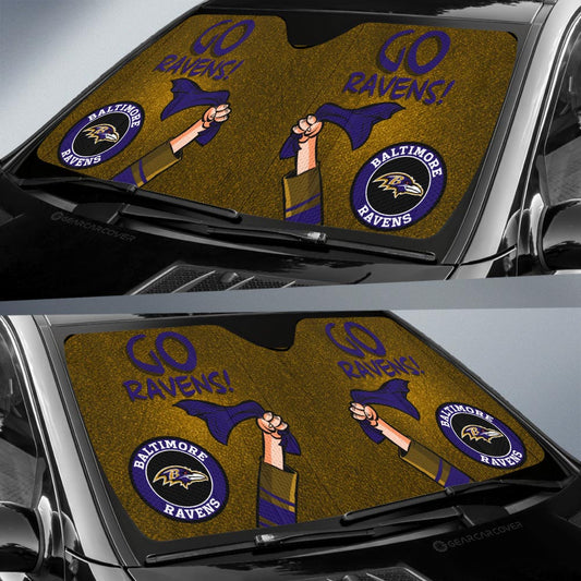 Baltimore Ravens Car Sunshade Custom Car Accessories - Gearcarcover - 2