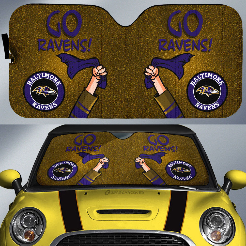 Baltimore Ravens Car Sunshade Custom Car Accessories - Gearcarcover - 1