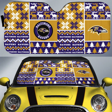Baltimore Ravens Car Sunshade Custom Ugly Style Car Accessories - Gearcarcover - 1