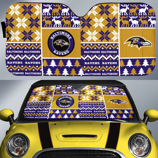 Baltimore Ravens Car Sunshade Custom Ugly Style Car Accessories - Gearcarcover - 1