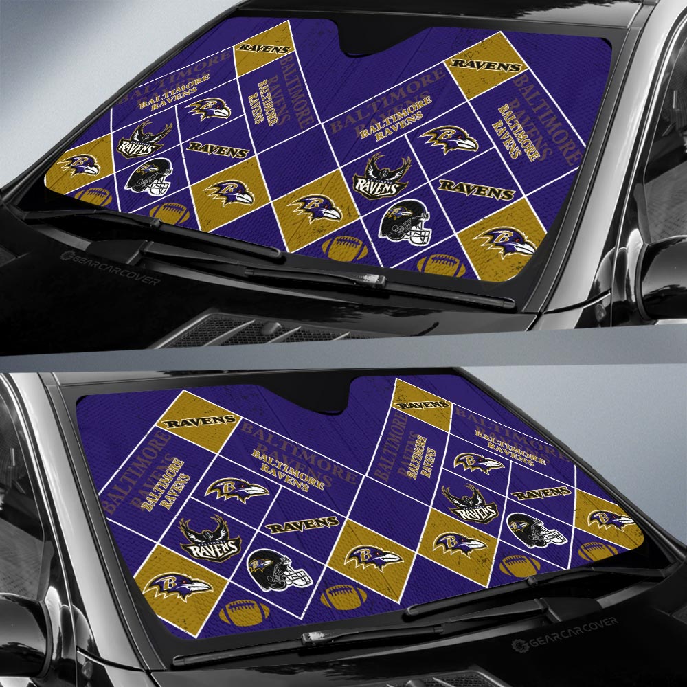 Baltimore Ravens Car Sunshade Sporty Team Collection - Gearcarcover - 2
