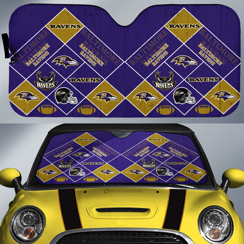 Baltimore Ravens Car Sunshade Sporty Team Collection - Gearcarcover - 1