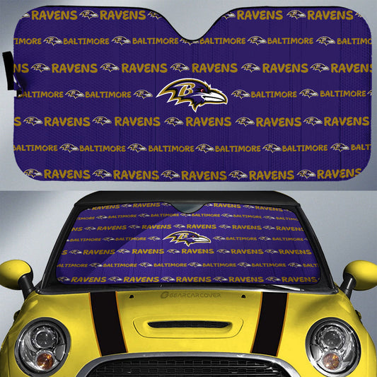 Baltimore Ravens Car Sunshade Sporty Team Collection - Gearcarcover - 1