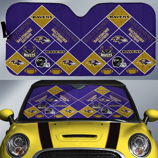 Baltimore Ravens Car Sunshade Sporty Team Collection - Gearcarcover - 1