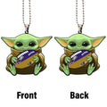 Baltimore Ravens Ornament Baby Yoda Car Accessories - Gearcarcover - 4