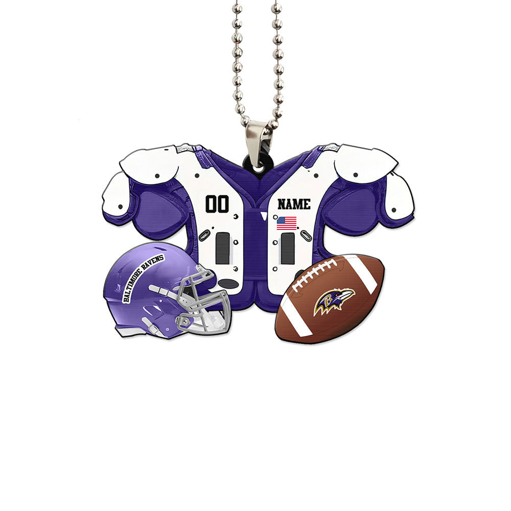 Baltimore Ravens Ornament Personalized Uniforms Collection - Gearcarcover - 1